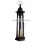 LED candle fixed metal and glass lanterns