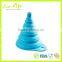 FDA LFGB Larger Thicker Silicone Foldable Funnel, Collapsible Colander, Strainer