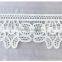 High quality 13.5cm width water soluble polyetser crochet trim in white