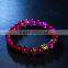 Latest design beads bangle jewelry natural ice tiger's-eye stone bracelet