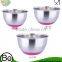metal stainless steel salad fruit mixing bowl with rubber bottom