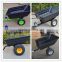 Landscape yard hauler tow trailer, wooden garden cart