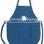 Hot wholesale super good quality black kitchen cooking embroidered bib apron