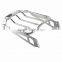Chrome /Black Air Wing Two-Up Luggage Rack For Softail Fat Boy Night Train 06-17