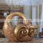 Home decor swan fruit tray/golden fruit dish/resin fruit plate NTRS-TD009A