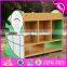 2017 New design double sided frog wooden kids toy storage W08C213