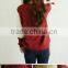 2016 New Fashion Women Sweatshirts Red Collar Plus Size