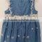 Baby Girls Cute Blue Embroidered Dress for Summer