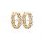 Stylish Artificial Gold Plated Hoop Earrings