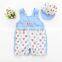 2017 Baby Gift Set 100% Cotton Blue Romper 8Pcs Summer New Born Clothing Set Baby Clothes With Good Quality TQ1-67