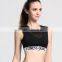 2017 New OEM Customized Your Own Brand Logo Elastic Band Lace Bralettes 95%Cotton 5%Spandex Sexy Sport Bikini Bra Crop Top