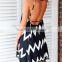 Walson Wavy striped beach skirt tassel harness sexy chiffon dress