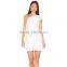 White one shoulder elegant short simple ladies evening dinner dresses