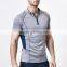 Factory Wholesale Custom Printing Dri Fit Running Mens T Shirts With Zippers