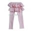 2016 high quality children icing leggings boutique kids clothes baby girl ruffle icing pants cheap price cotton knit capris