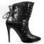 Lotoyo Python-Print Drawstring women Ankle Boots (LTYQC687A)