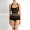 New Fancy Design Sexy Ladies Black Sheer stretch-mesh One Piece Swimsuit