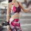 Women Fitness & Yoga Wear Printed Floral Leggings+Bra Set
