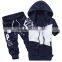 mens hip hop latest design tracksuit short sleeve hoodie sweatsuit half harem pants