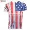 3d full sublimation printing american flag t shirt for men