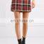 School Girl Multicolor Cotton Mini Skirt