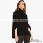 Black luxurious elegant mock neck Pullover poncho