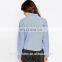 2016 Baiyimo spring new design women plain solid color simple double pocket long sleeved shirt blouses single breasted
