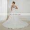 EB2913 A Line scoope Heavy beaded PU Belt Elegant wedding dress