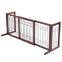 Wood Dog Gate Adjustable Indoor Solid Construction Pet Fence