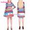 Fashion Christmas Snowflake Reindeer Pattern Long Sleeve Christmas Dresses For Women