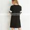 2017wholesale new fashion dress women short sleeve 100%cottton dress