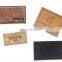 Custom design embossed fuax leather labels for handbags