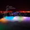 Music dancing large water show fountain, outdoor beautiful show with LED and Lares and Fire