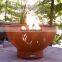 Round Corten Steel Fire Pit Bowl