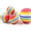 Dog chew EVA foam toy cotton rainbow ball for dog molar teeth cleaning pet toy