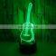 Custom 3D Acrylic LED Lamps Night Light Guitar Table Lamp 7 Colors Novelty Gift