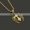 Hip Hop Anha Cross Pendant Brass Setting CZ Stones Necklace Jewelry for Men and Women