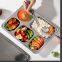 304 Stainless Steel Dinner Plate - 5 in 1 Compartment Tray