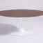mid century white marble tulip side oval coffee table saarinen table reproduction