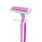 Manufacturer made triple blade shavers lady personal care disposable shaving shaver