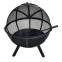 Large Metal Cylindrical Charcoal and Wood Burning Chiminea