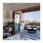 Double glass cheap aluminum bi folding accordion door with double glass