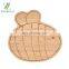 Natural wooden animal shaped cutting board cute pig shaped bamboo or wood cutting board