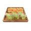 Acacia Wood Square Dinner Plates Wood Plates Serving Tray for Dishes Snack