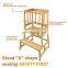 Bamboo Kitchen Step Stool Kids And Toddlers Kids Step Stool Standing Tower Learning Stool For Bathroom& Kitchen With Safety Rail