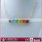 Color Ombre Spectrum Lucky Pride Crystal Summer Rainbow Necklace