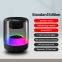 Altavoces Bluetooth portátiles de cristal de color con sonido cristalino y luz RGB. Peque?o altavoz estéreo inalámbrico con luz LED