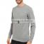 2016 Wholesale Custom Mens Grey Zip Crew-neck Sweatshirts