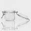 Glass jar for powdery substances, 190ml, 200ml, 250ml, with a buckle lock, transparent glass material