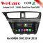 Wecaro android 4.4.4 touch screen car dvd player for honda civic BT gps 3g wifi TV 2014 2015